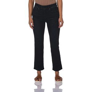 NYDJ Marilyn Straight Leg Jeans High Rise Stretch Denim Dark Blue 8